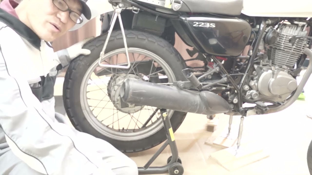 CB223Sのドラムブレーキ清掃；危機一髪、やばかった