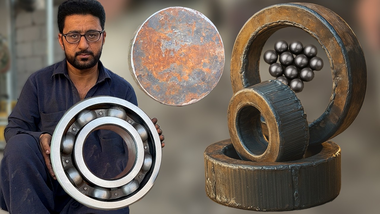 Lathe Master Reveals BEST Technique for Turning Solid Iron Blocks into Heavy-Duty Bearings