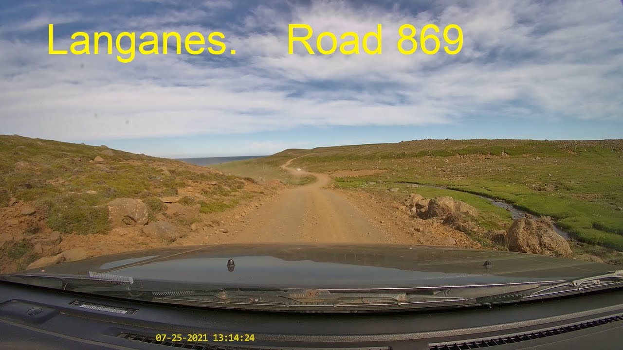 Eki&eth; &uacute;t a&eth; Fonti &aacute; Langanesi vegur 869 - Road 869 to Fontur Langanes, 4K video