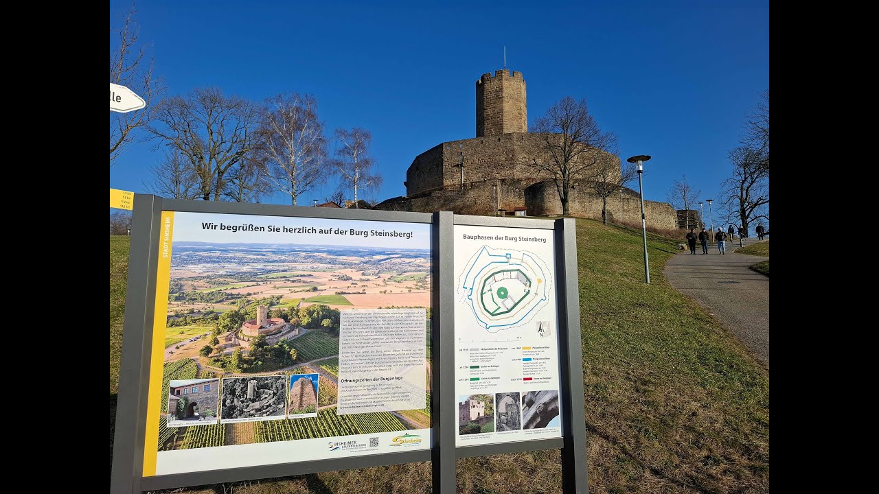 Wanderung rund um die Burg Steinsberg in Weiler bei Sinheim.