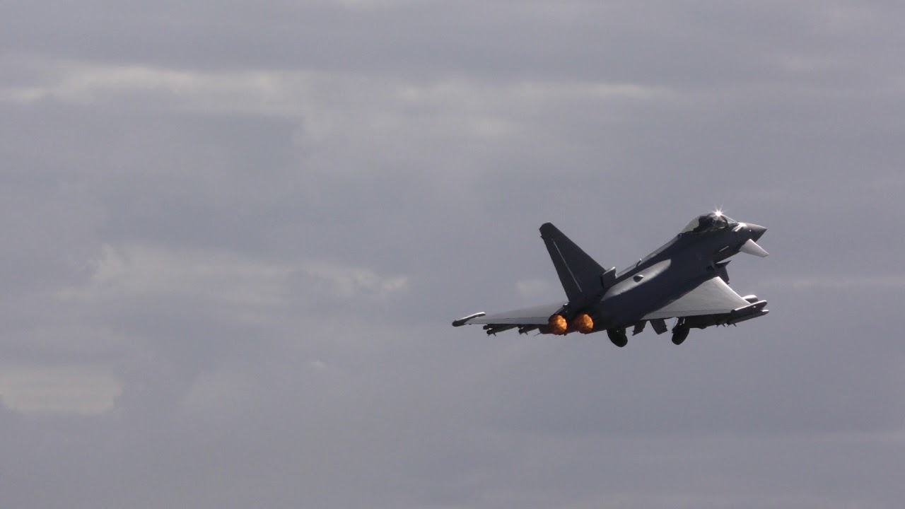 RAF Coningsby,  QRA Typhoon ZK358 take off... 13/09/2018