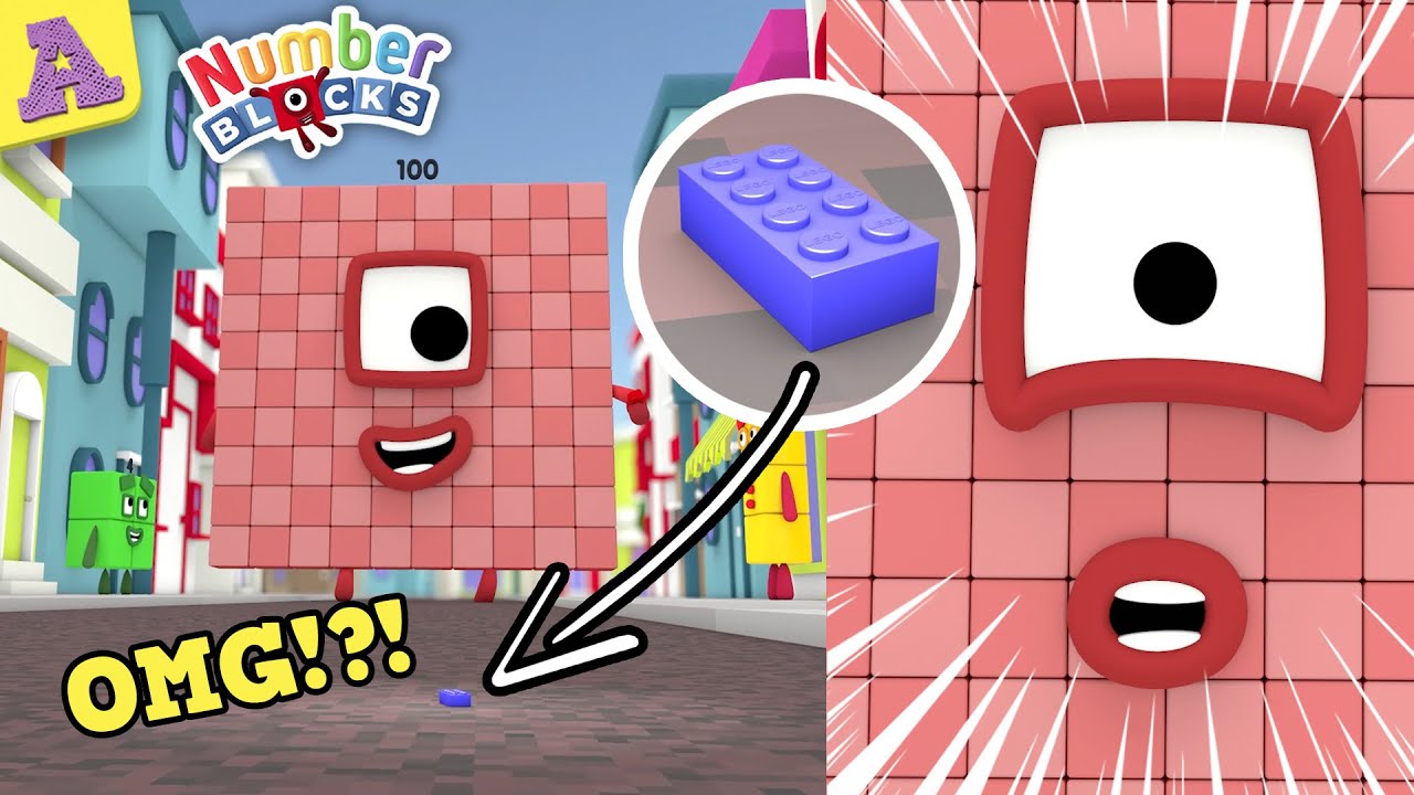 Numberblock 100 walks into Numbertown & things go Crazy!! [includes Bonus!]