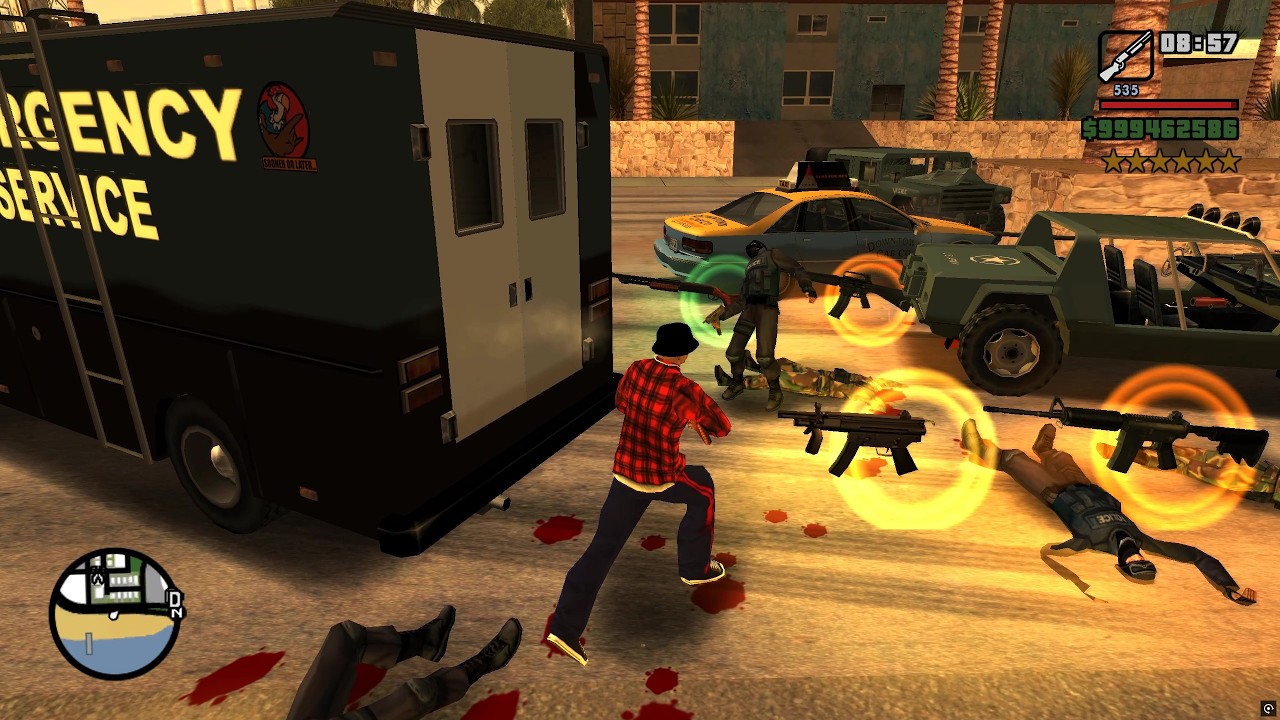 GTA San Andreas - Playa Del Seville Beach Shootout + Six Star Escape