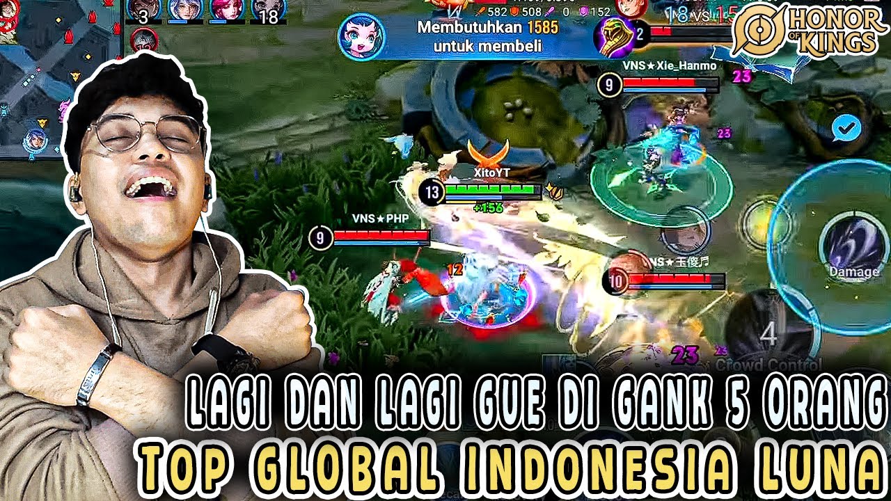 AGGRESSIVE LUNA GAMEPLAY | TOP INDONESIA LUNA | XITO | HONOR OF KINGS INDONESIA