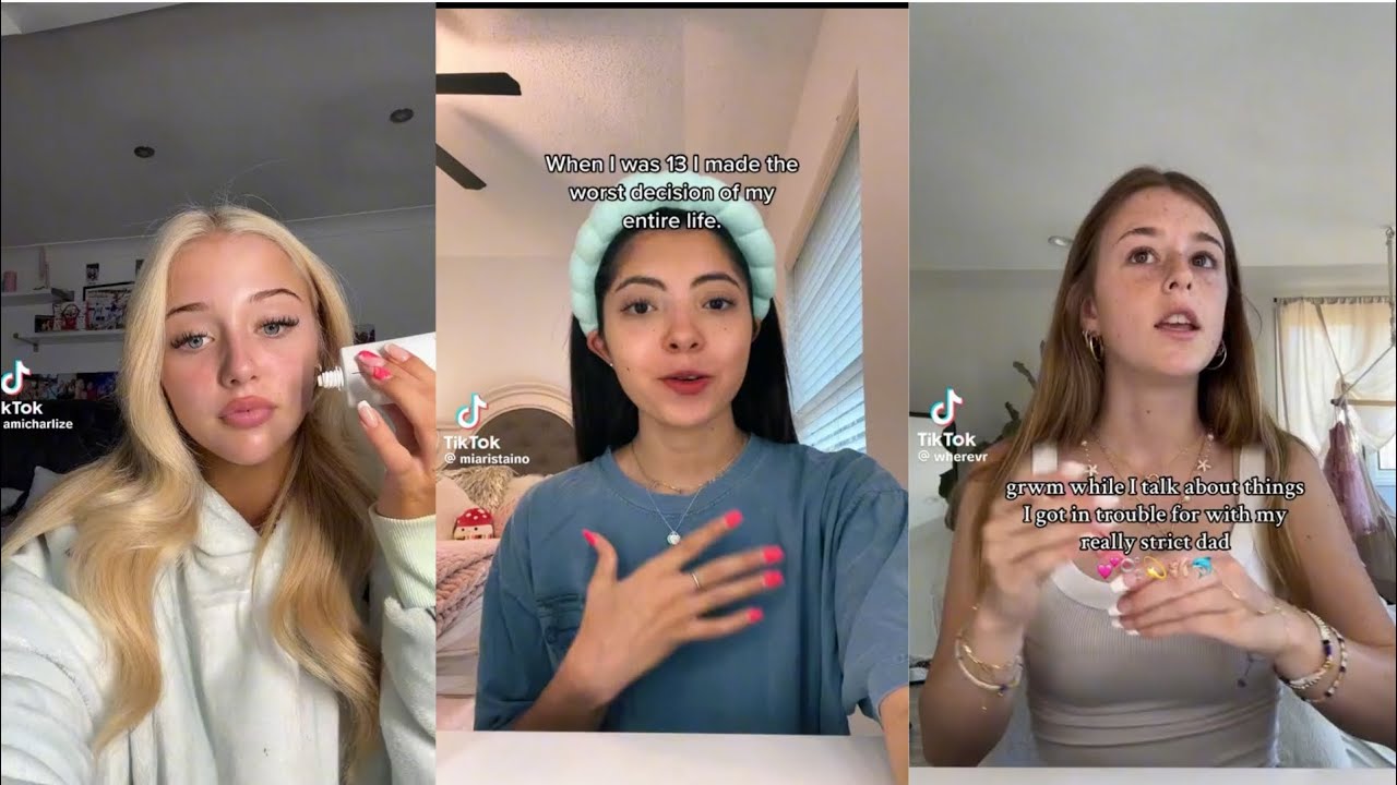 🩷Grwm + storytime and more🩷 - TikTok compilaton