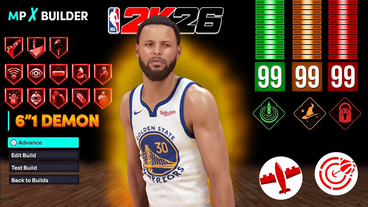 Эта 99-очковая сборка 3-очковой ПРАЙМ-СТЕФА КАРРИ *ПРОРЫВНАЯ* в NBA 2K26!
