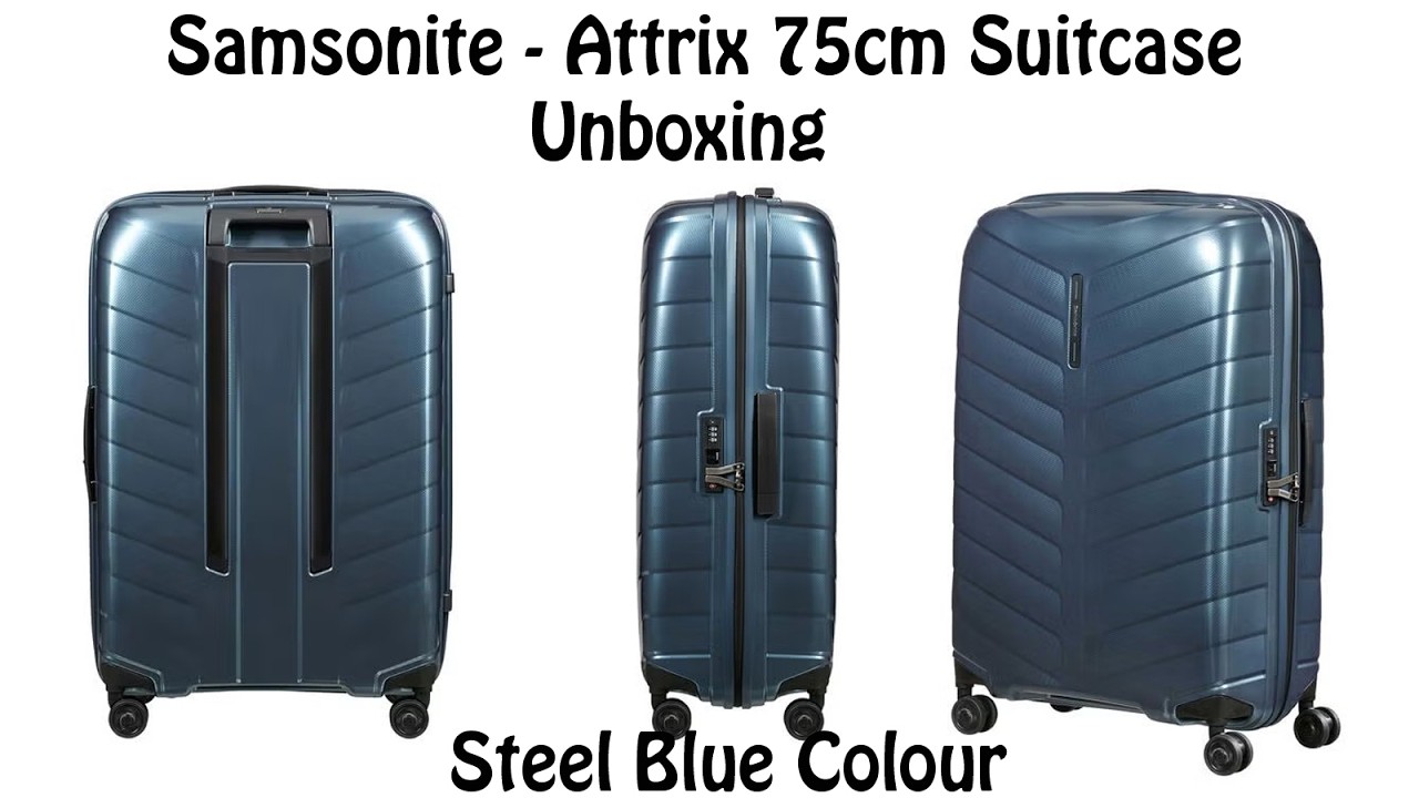 Чемодан Samsonite Attrix Spinner 75 см, стальной синий