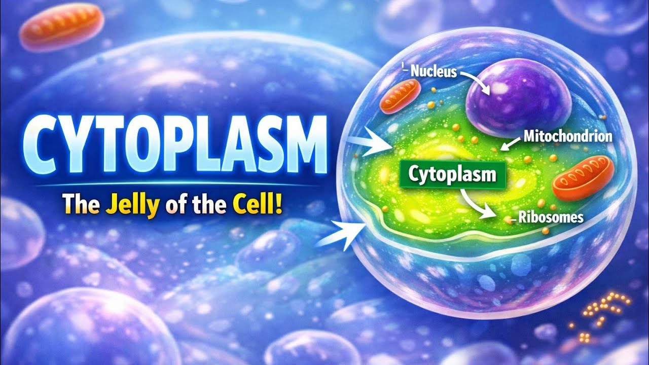 Cytoplasm Explained Simply 🧪 | The Jelly That Keeps Cells Alive!