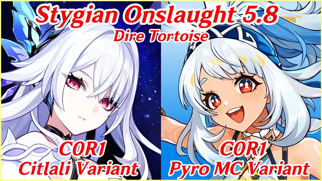 5.8 Stygian Onslaught Dire Tortoise - C0R1 Skirk & Mualani Clear Guide & Showcase | Genshin Impact