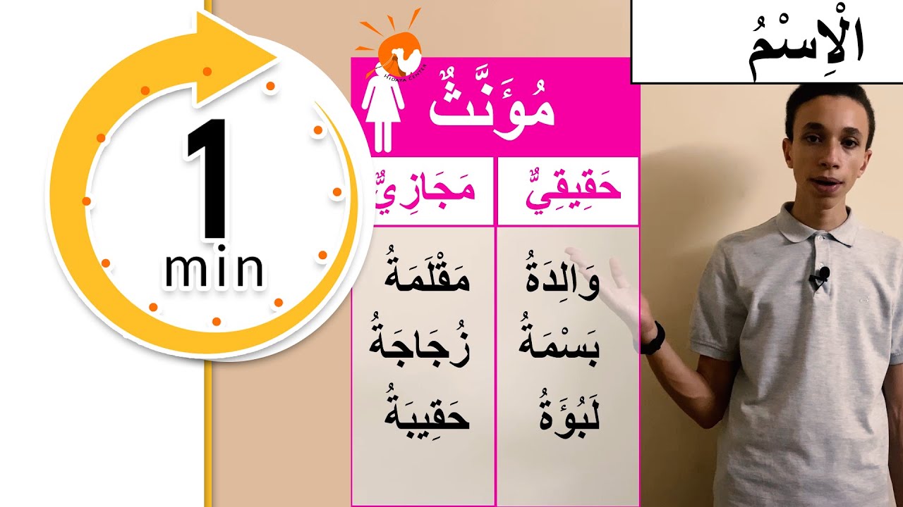 المؤنث (حقيقي ومجازي) معنى وأمثلة | In One Minute