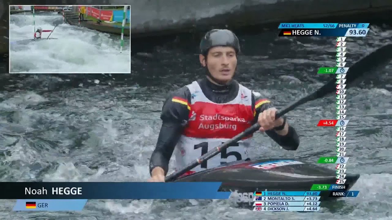 Noah Hegge, Germany - Men's Kayak Heats / 2025 ICF Canoe Slalom World Cup Augsburg
