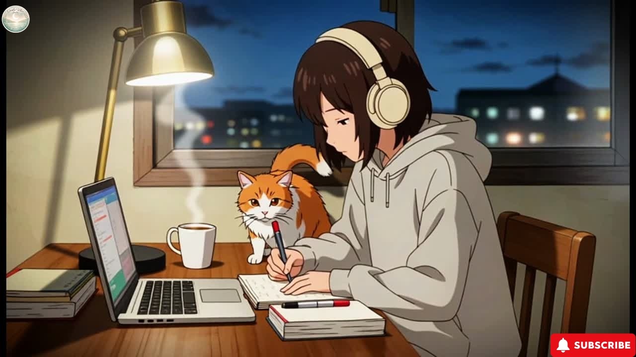 Midnight Desk Setup 🌙 Lofi Beats for Focus