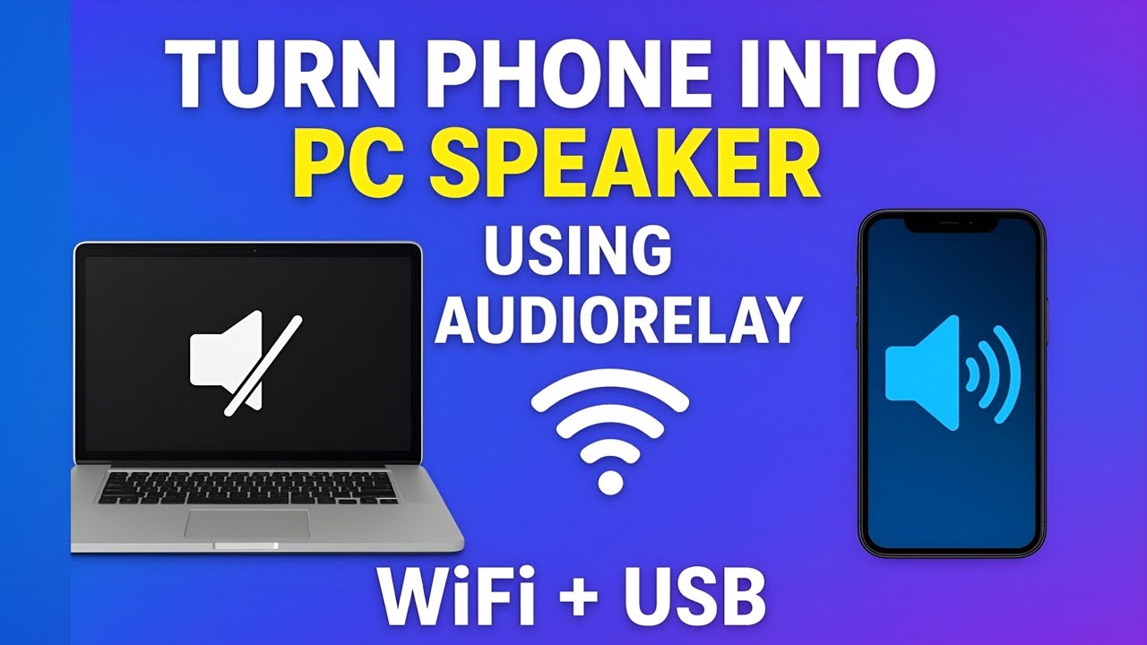How to Use Your Phone as a PC Speaker (WiFi + USB | Audio Relay Setup)
