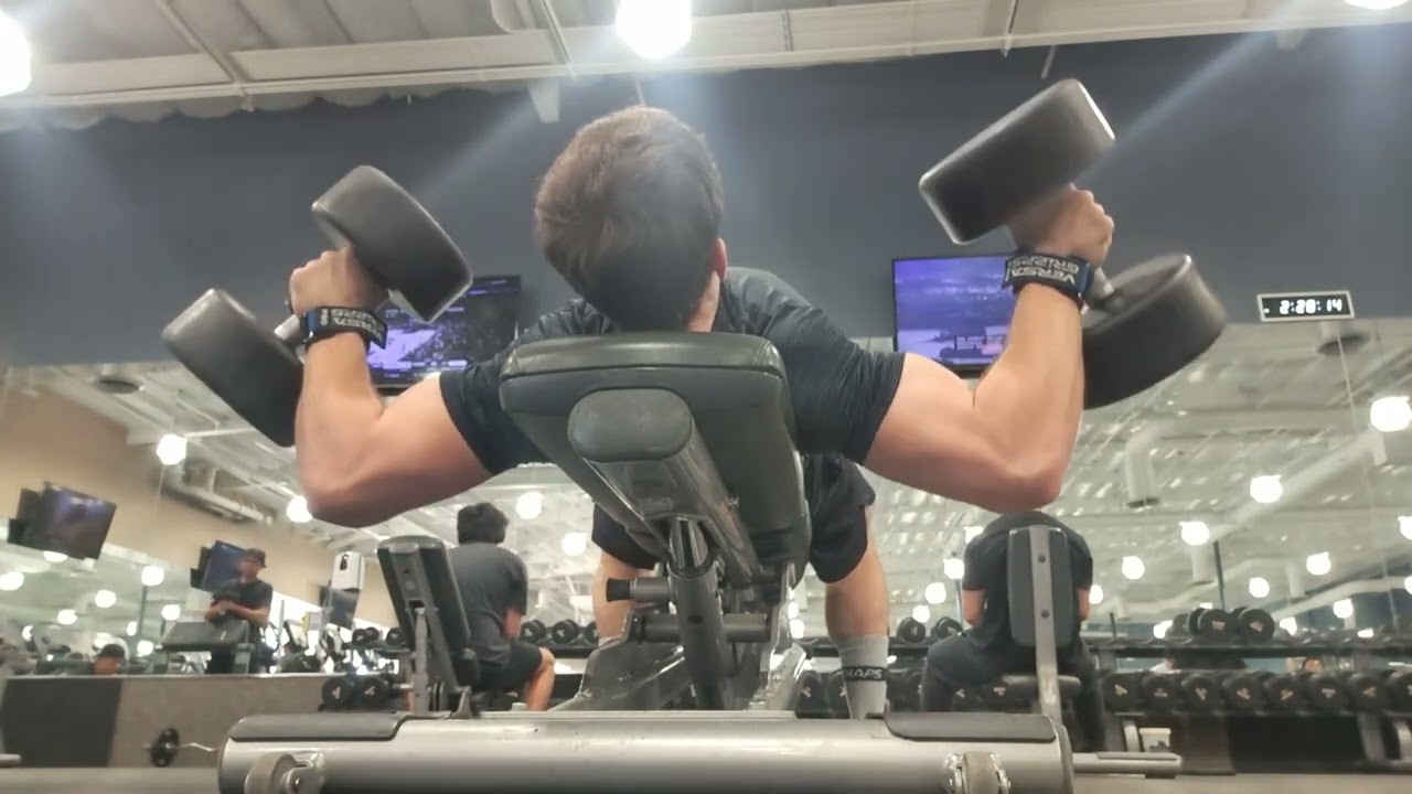 Dumbbell Flypress - 75lbs / 34kg x 9 - Top 3 Chest Exercise