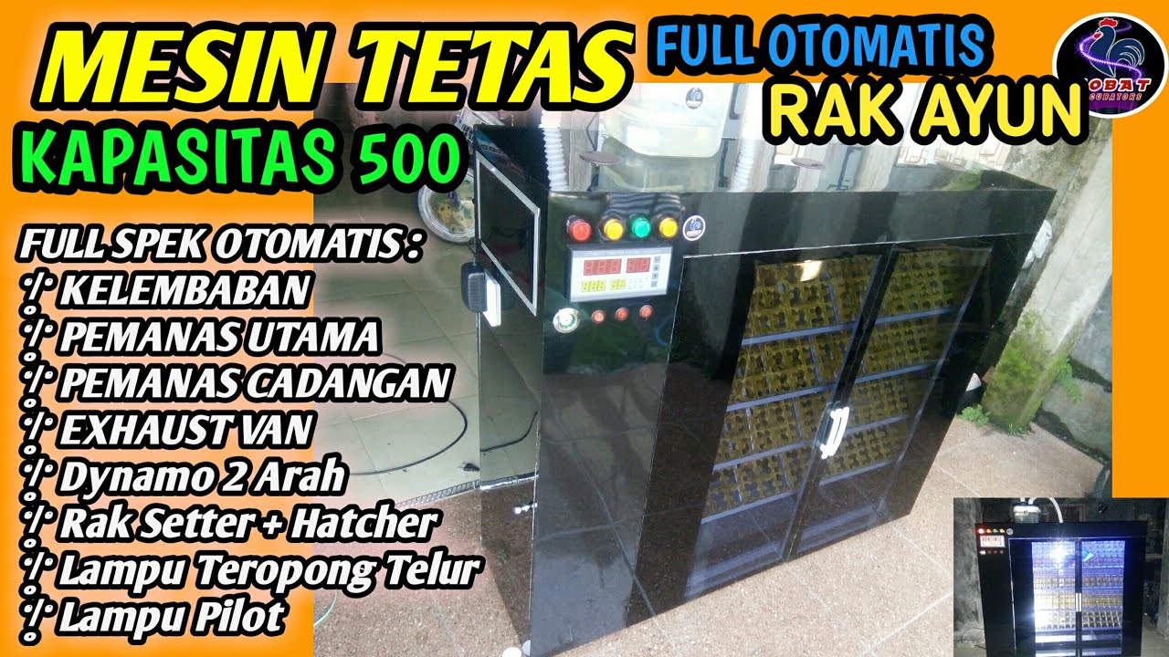 Review Mesin Penetas Telur Rak Ayun Full Otomatis Kapasitas 500 || Full Spek sangat Lengkap