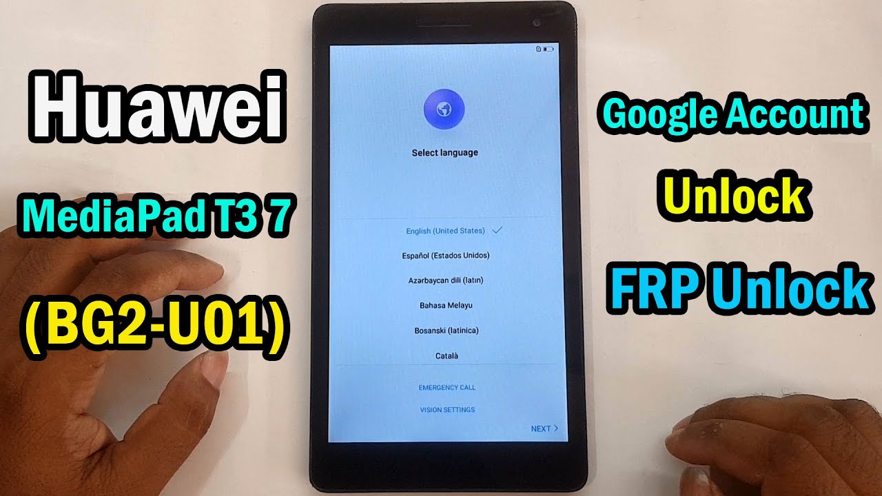 Huawei T3 7 (BG2-U01) Frp Bypass/Huawei Mediapad T3 7 (BG2-U01) Google Account Unlock Easy Method |