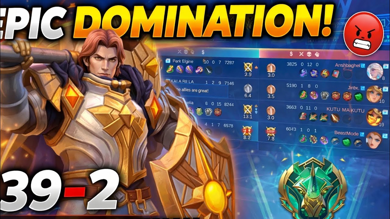 Epic Rank Me Full Domination 😈 | Tigreal OP Gameplay