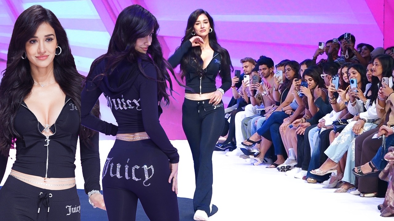 Диша Патани вышла на подиум в коллекции Bagline Juicy Couture на Неделе моды Bombay Times Fashion...