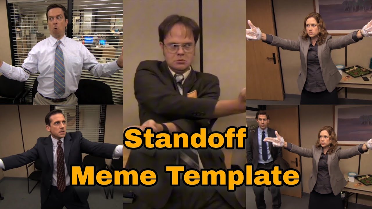 Standoff Meme Template | The Office scene | Silent video