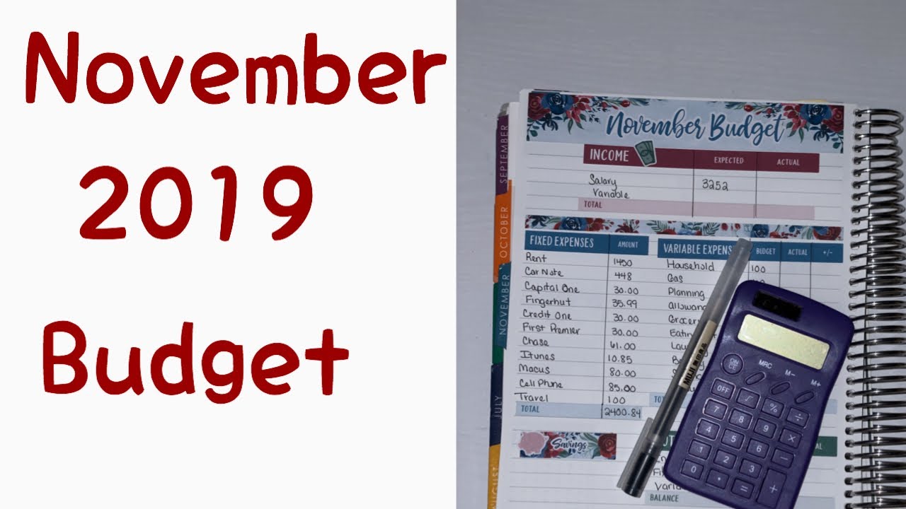 Budget With Me : November 2019