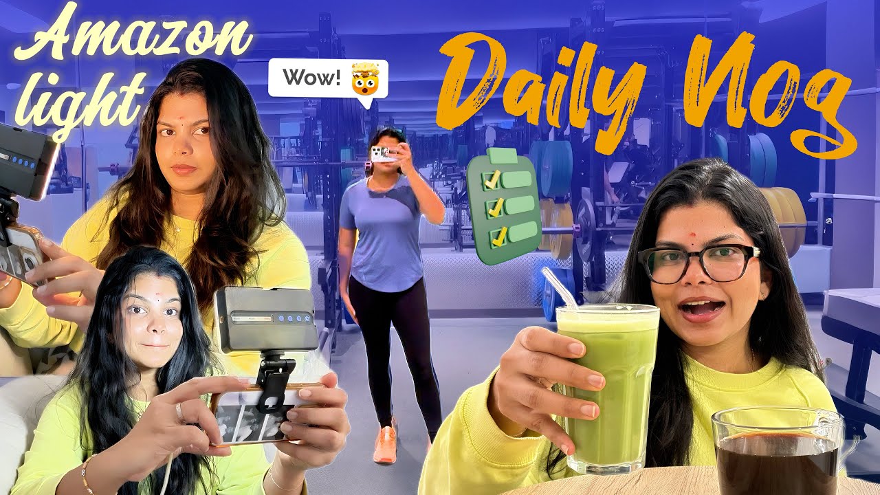 A Chill Productive Day✨ | Gym🏋🏻‍♀️| Matcha🥝| Amazon Surprises💓