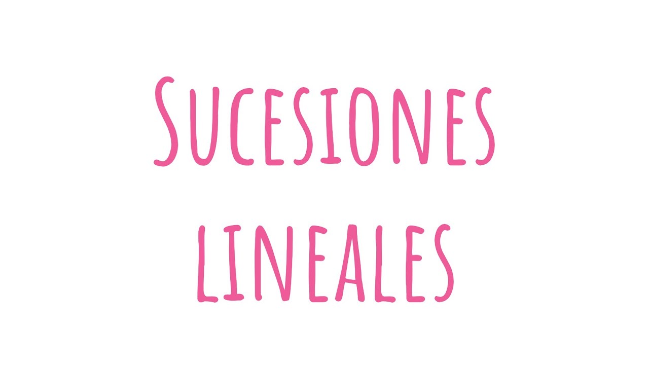 25. Sucesiones.
