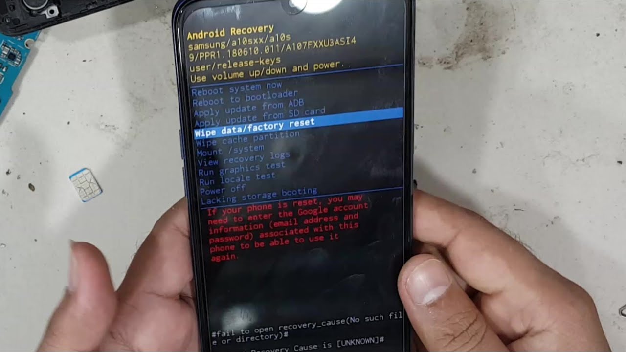 Samsung A10s Hard Reset SM-A107 unlock Without Pattern And Security Pin