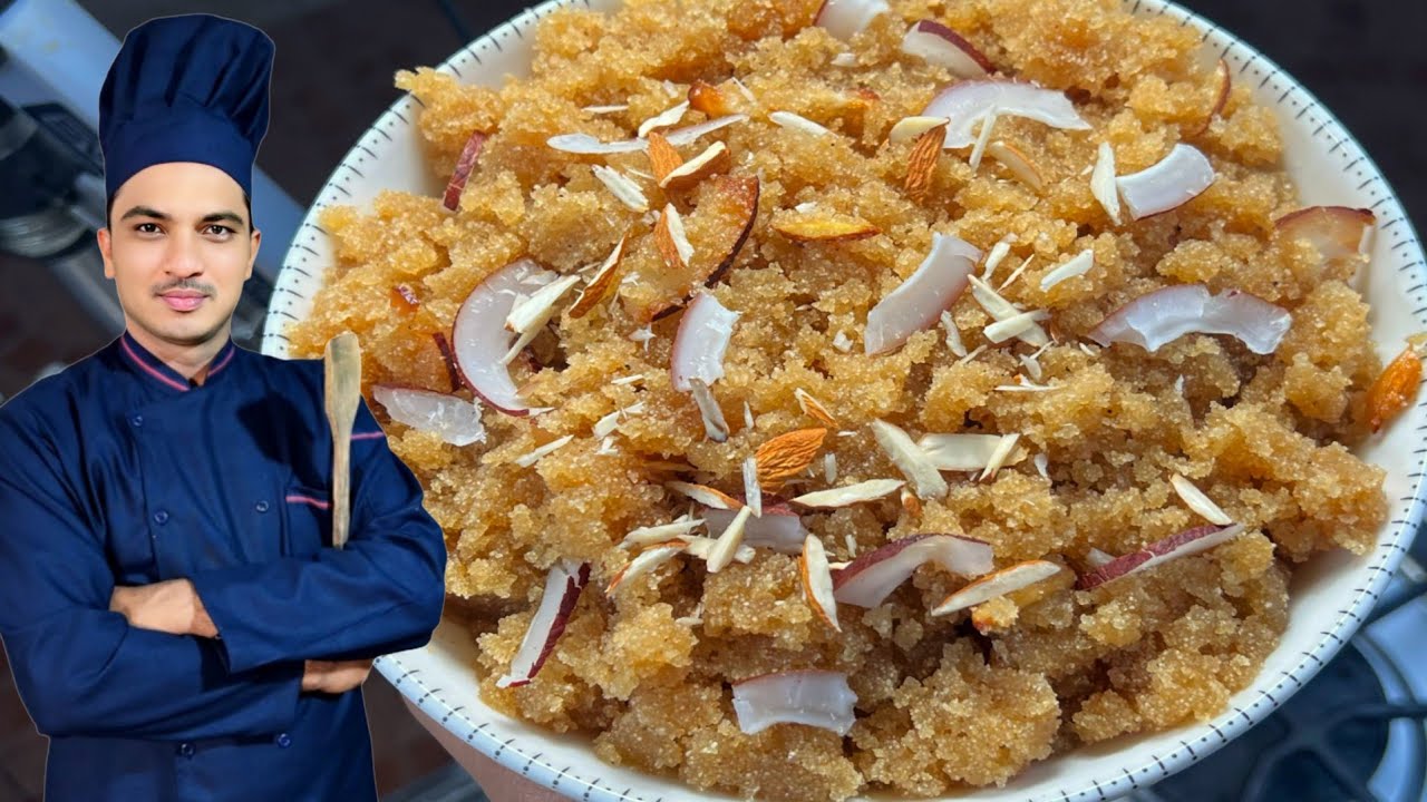 Suji ka Danedar Halwa Recipe By Chef M Afzal|