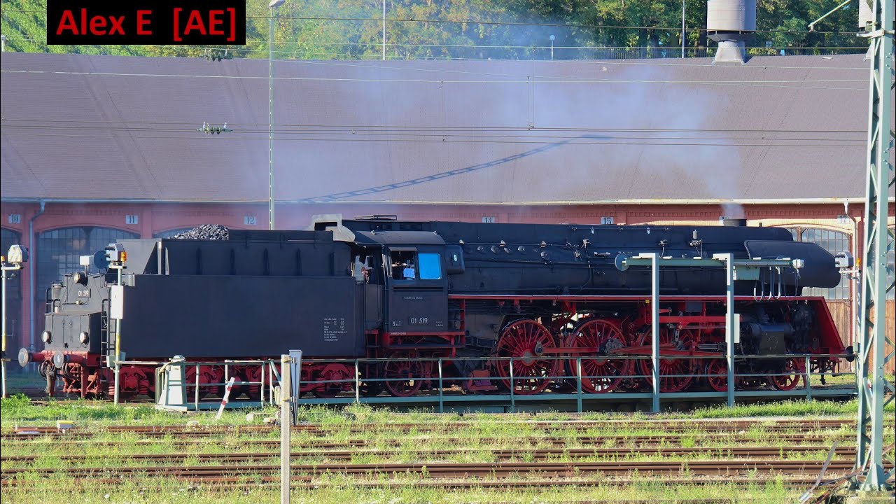 Wo gibt es das noch? Schnellzugdampflok wird in 2023 auf Drehscheibe gedreht! Fast wie in den 1970er