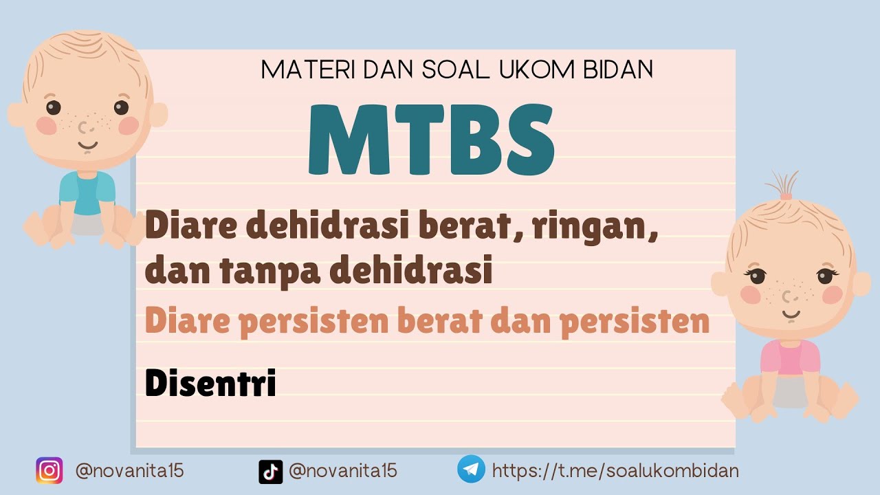 MTBS | DIARE DEHIDRASI BERAT | RINGAN | PERSISTEN | DISENTRI #ukombidan #soalukombidan #DIAREANAK