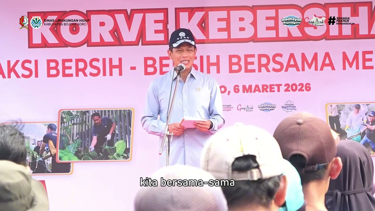 Kunjungan Kerja Menteri Lingkungan Hidup RI di Bojonegoro | Peninjauan dan Korve di Pasar Wisata