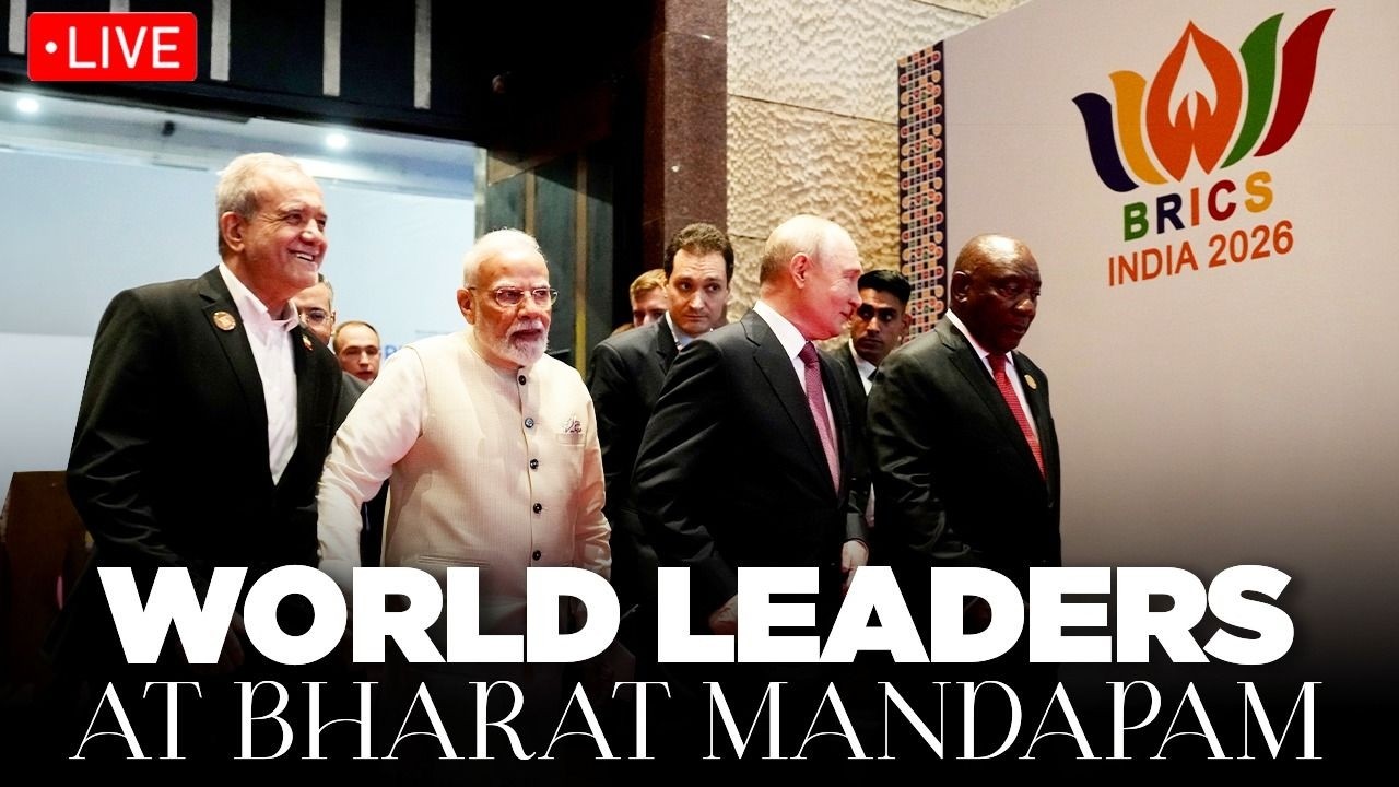LIVE: World leaders arrive for the BRICS Summit at Bharat Mandapam