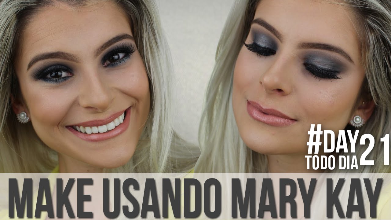 Maquiagem usando produtos Mary Kay