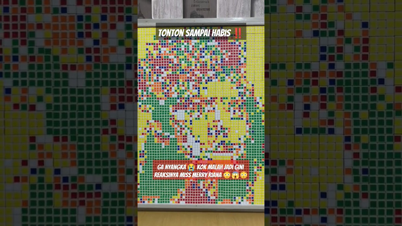RUBIK ART #merryriana KOK MALAH JADI GINI ‼️#shortsvideo #shorts #rubikart #pixelart #apajadinya