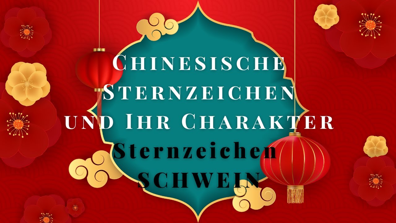 ⭐️ Chinesisches Sternzeichen Schwein 🐷 - Charakter und Merkmale