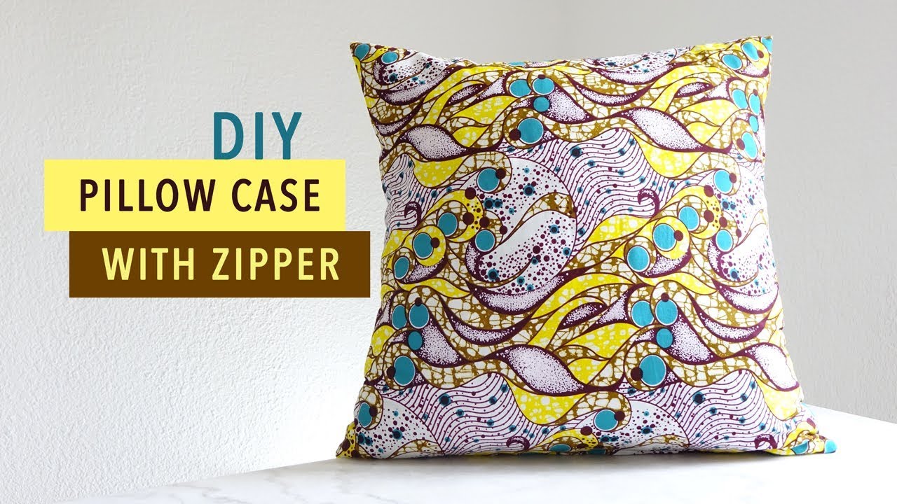 DIY easy pillow case with zipper