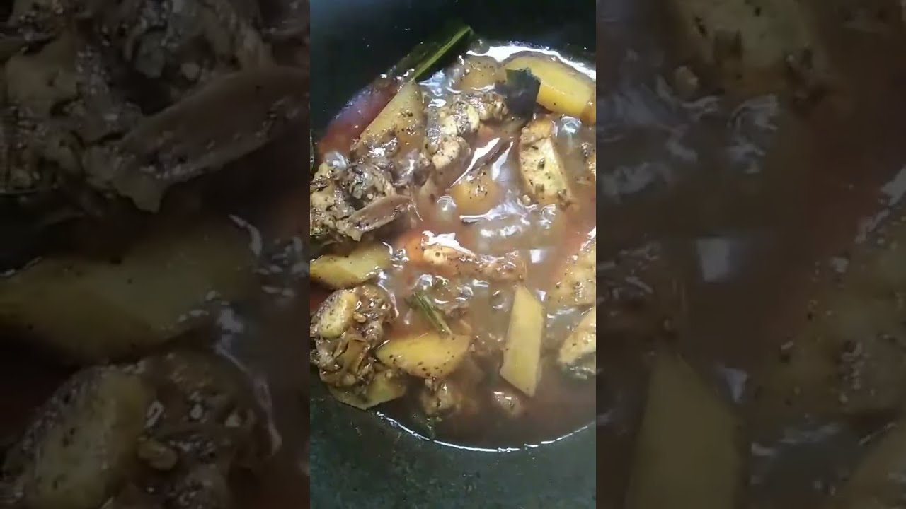 நம்ம ஊரு ஸ்டைல் உருளைக்கிழங்கு சிக்கன் மசாலா.potato chicken Spices😋