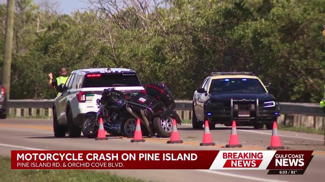 Injuries reported in crash on Pine Island Road at Orchid Cove Blvd