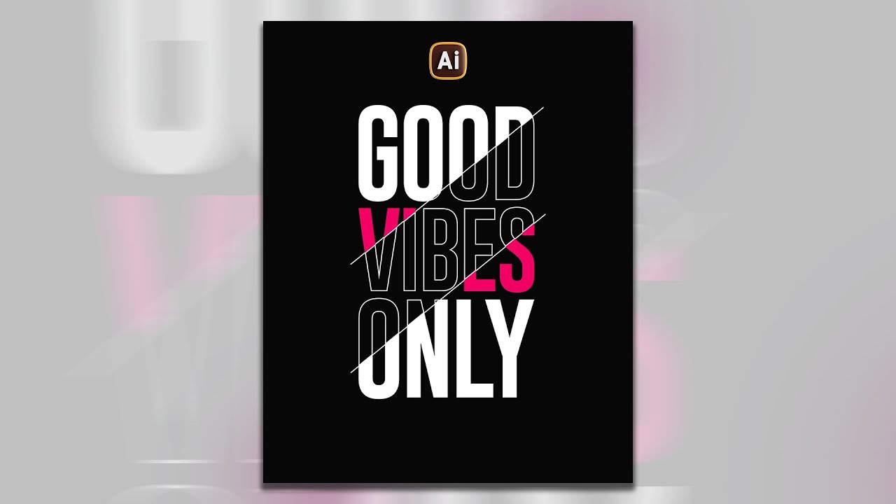 Simple & Creative Typography Design in Adobe Illustrator | Typography Design | Illustrator Tutorial