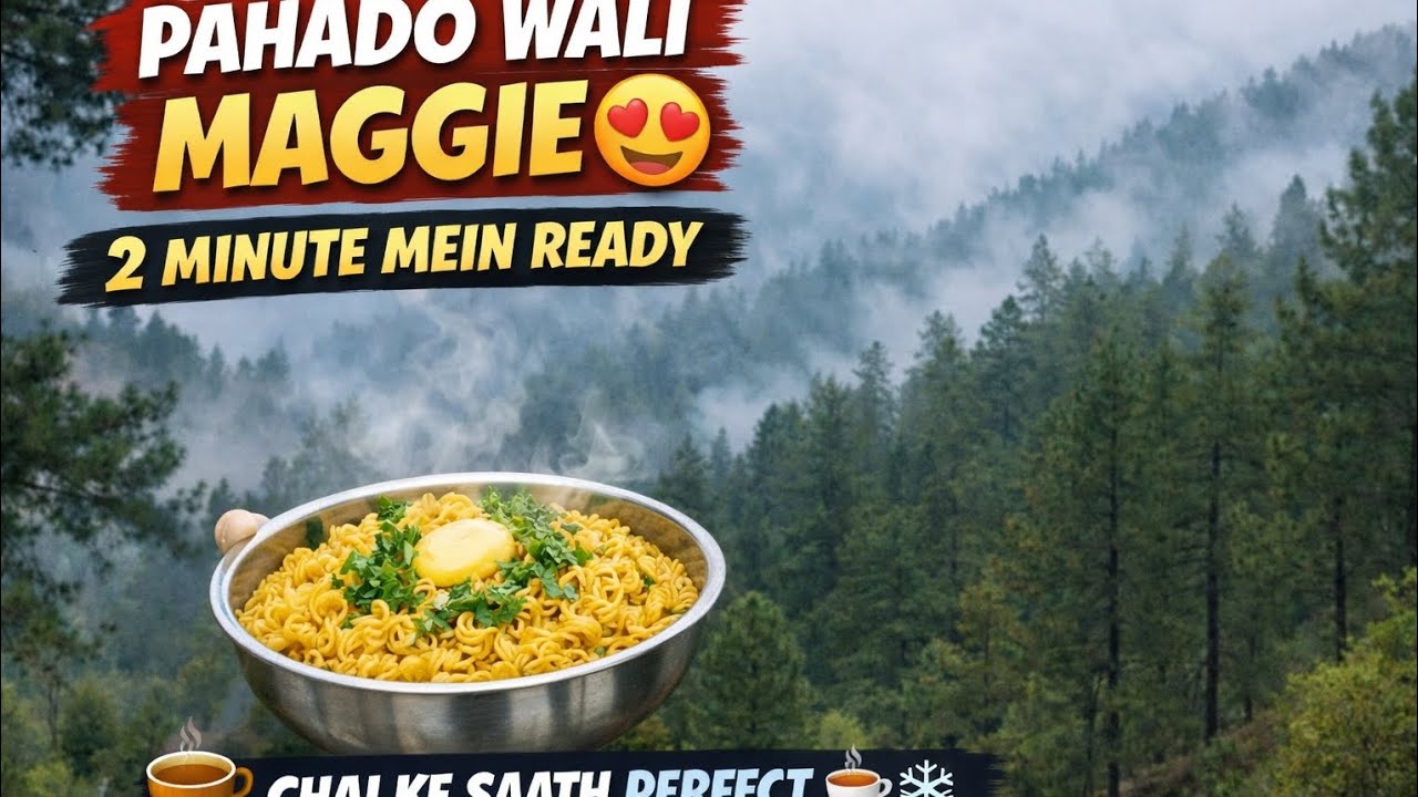 Aaj maine ghar par banayi bilkul wahi taste wali Maggie jo hills par milti hai super easy hai taste😋