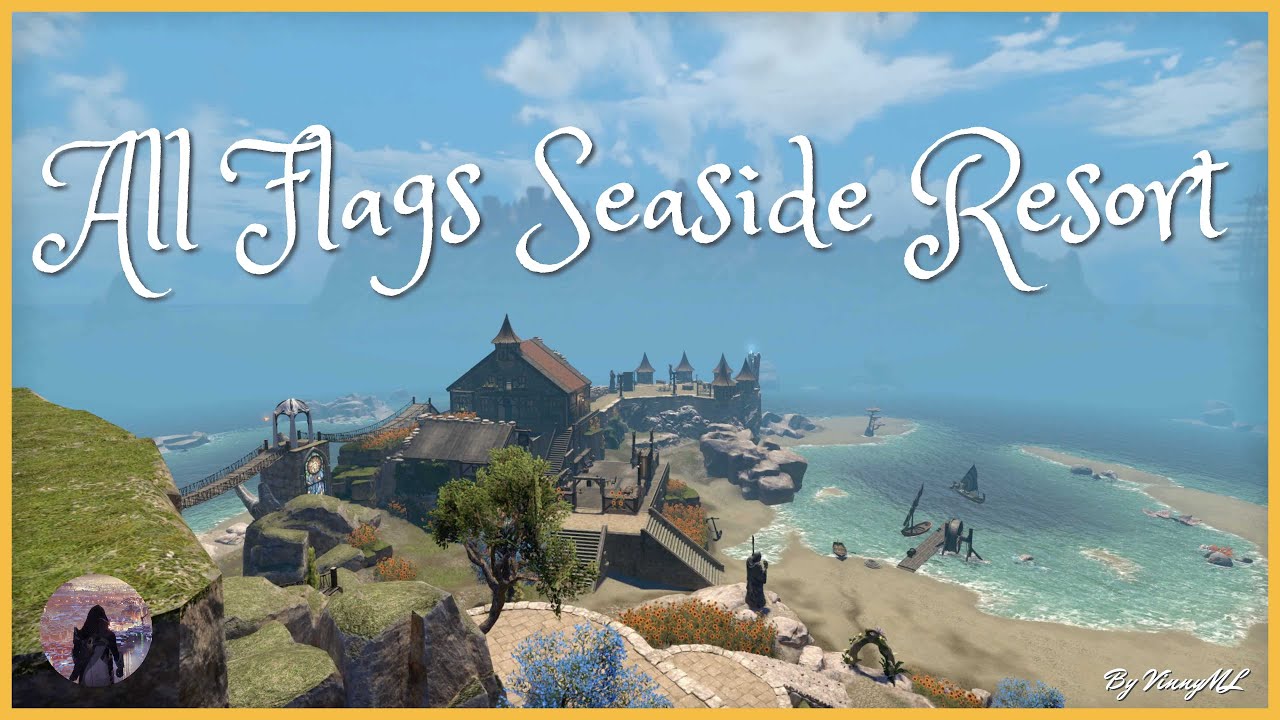ESO Housing Tour: All Flags Seaside Resort (Fogbreak Lighthouse Decorated) 4K