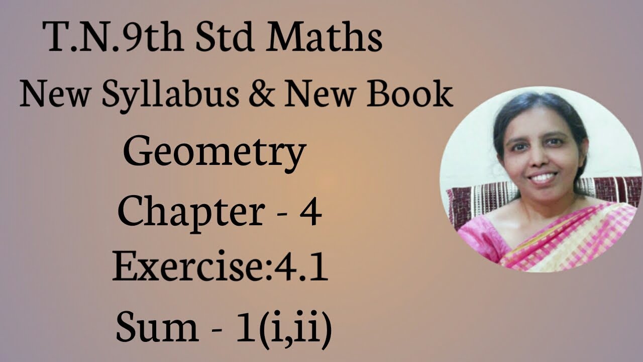 T.N.9th Std Maths  Exercise:4.1  Sum - 1(i,ii) | Chapter - 4 | Geometry.