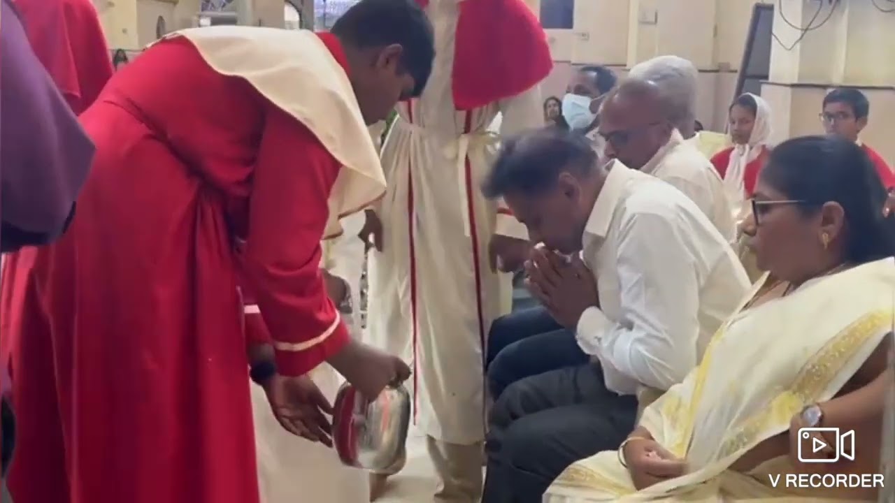 Washing of the FEET 17-4-2025 Sacred Heart Church Bangalore