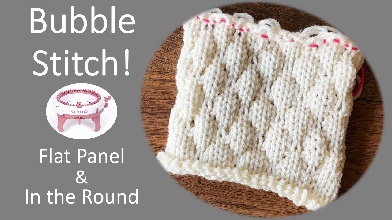 How to knit bubble stitch on sentro knitting machine
