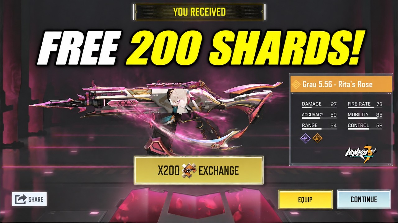 CLAIM FREE 200 Shards for Legendary Grau 5.56 & Eos Gloria Spear NOW!