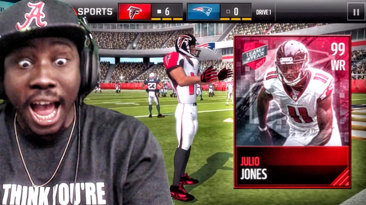99 TOTY MASTER JULIO JONES IS A FREAK! Madden Mobile 17 Gameplay Ep. 19