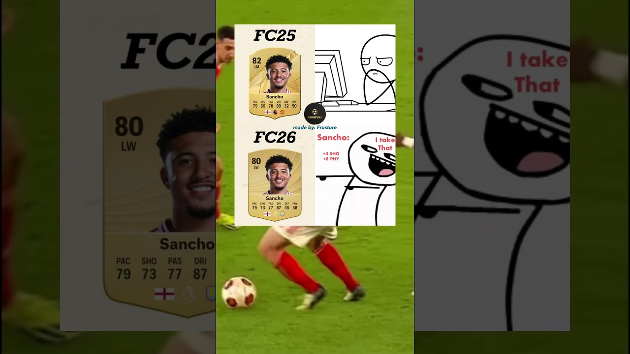 Sancho FC26 Rating 😅 #fifa #fc26 #eafc26 #fifamemes #fc26ratings #fut #fifa26