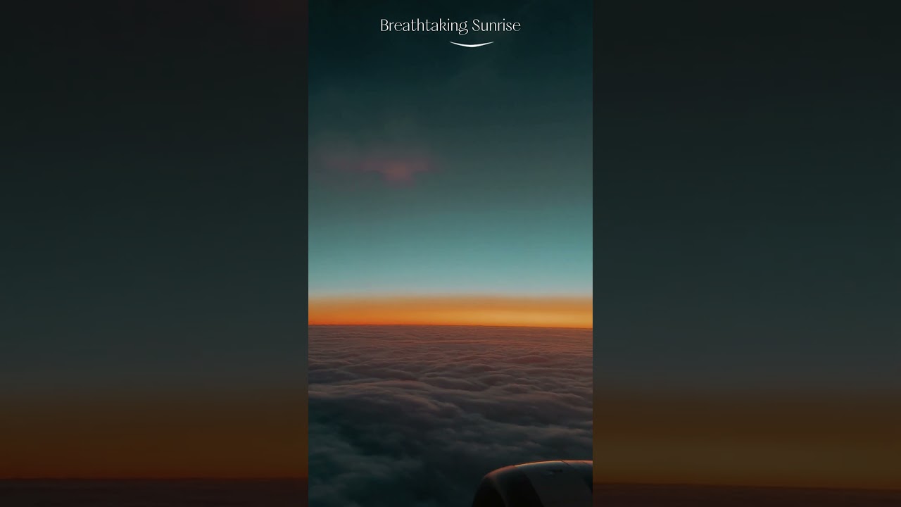 Breathtaking Sunrise View From Airplane Window  #italy #sky