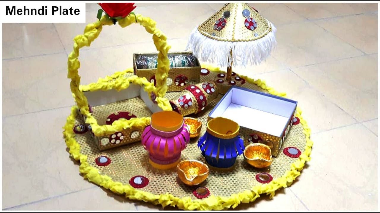 Umbrella mehndi thall new design mehndi plates pot designs for wedding, decoration, mehndi,