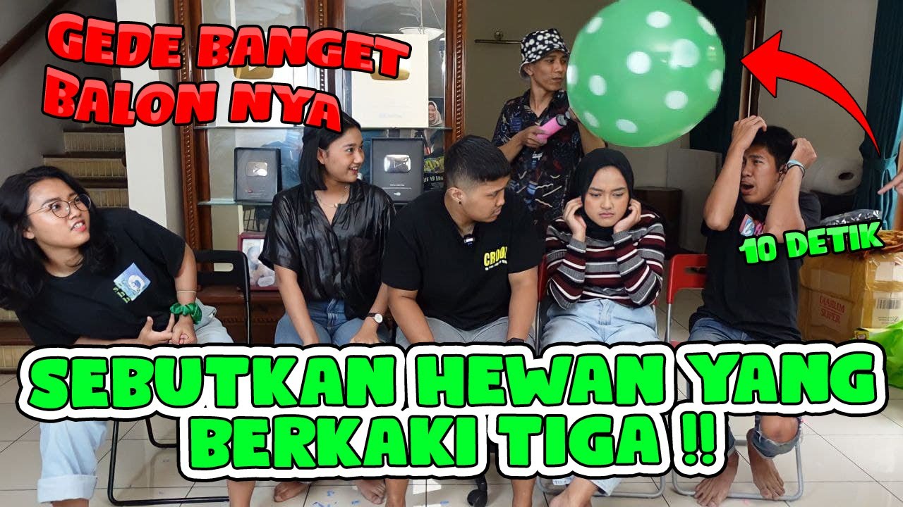 CHALLENGE JAWAB CEPAT - PECAHIN BALON DI KEPALA ANJAY TEAM !! W/ @IndiraKalistha @AlikkaKalistha